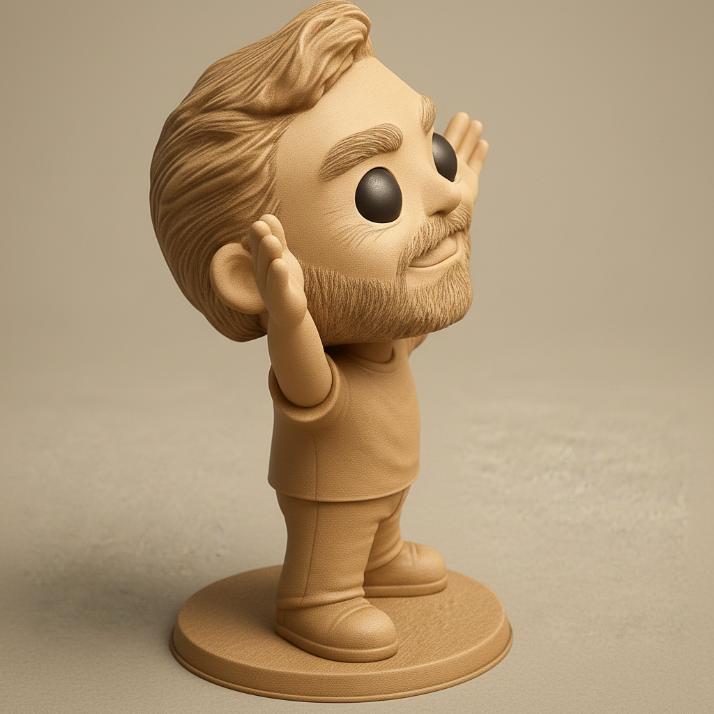 face anatomy 3d model-create 3d face model from photo_Positive Vibes Desk Companion - Easy 3D Print