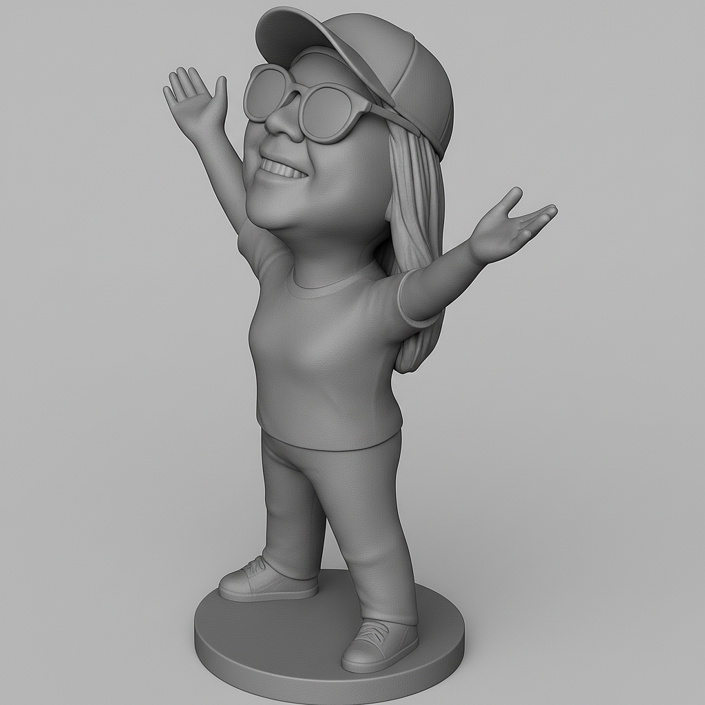 face anatomy 3d model-create 3d face model from photo_Joyful Celebration Figurine