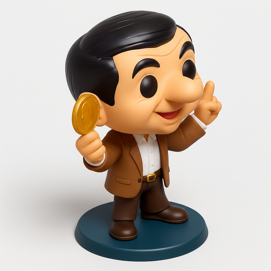 face to 3d model ai-3D portrait printing from photo_Mr. Bean's Golden Moment Figurine - Print & Smile!
