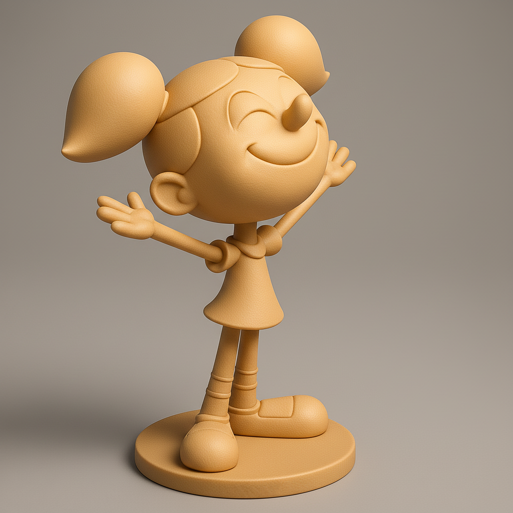 silhouette 3d printer maker-3d portrait printing_Joyful Character Model for Kids