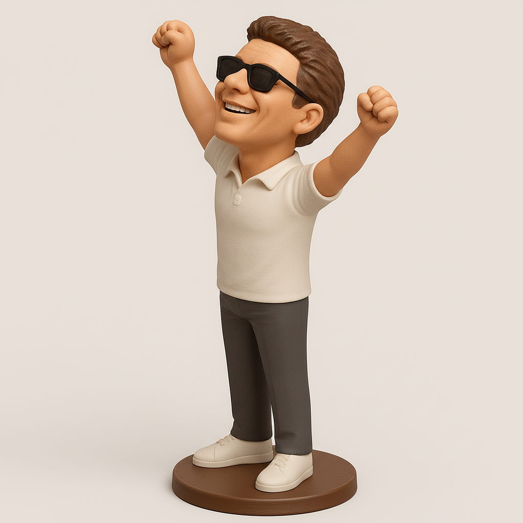 silhouette 3d printer maker-3d portrait printing_Joyful Celebrator 3D Model