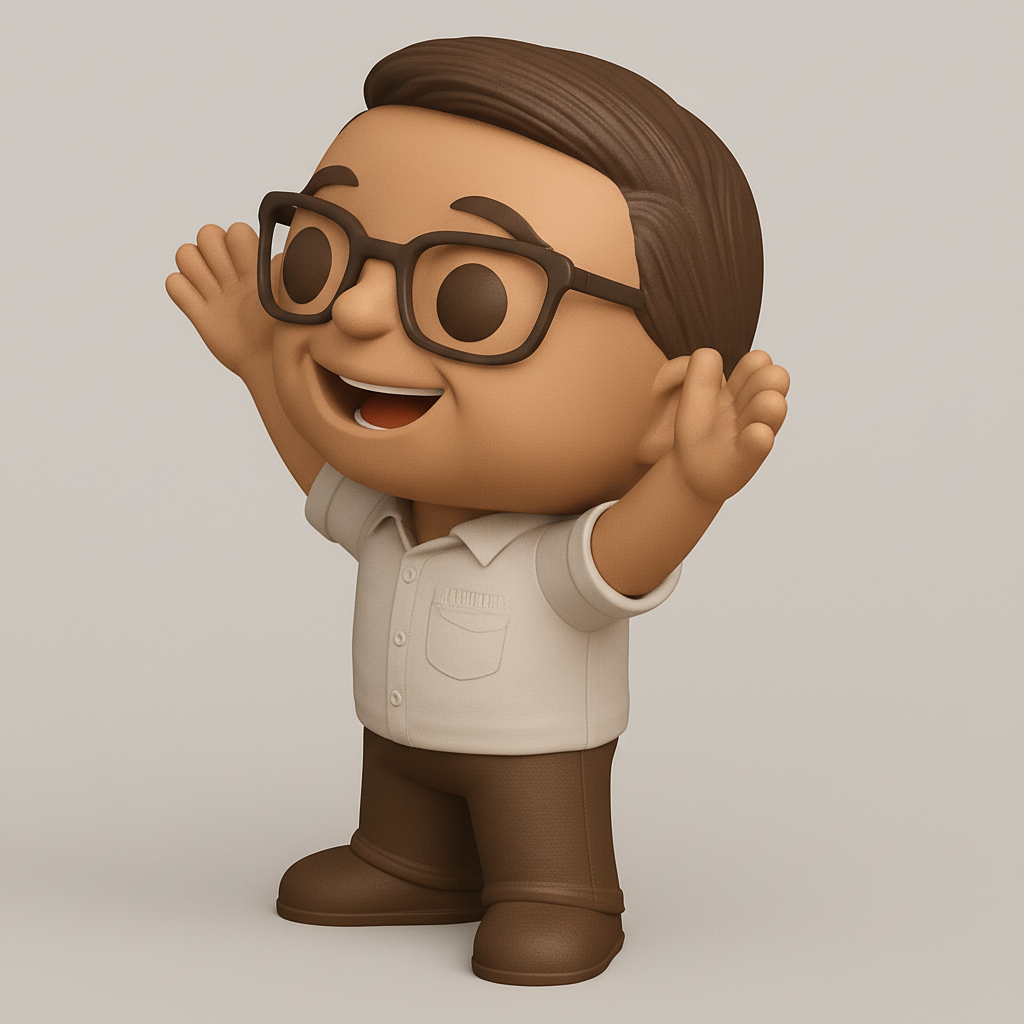 face to 3d model ai-3D portrait printing from photo_Friendly Waving Desk Companion: Customizable Funko Style