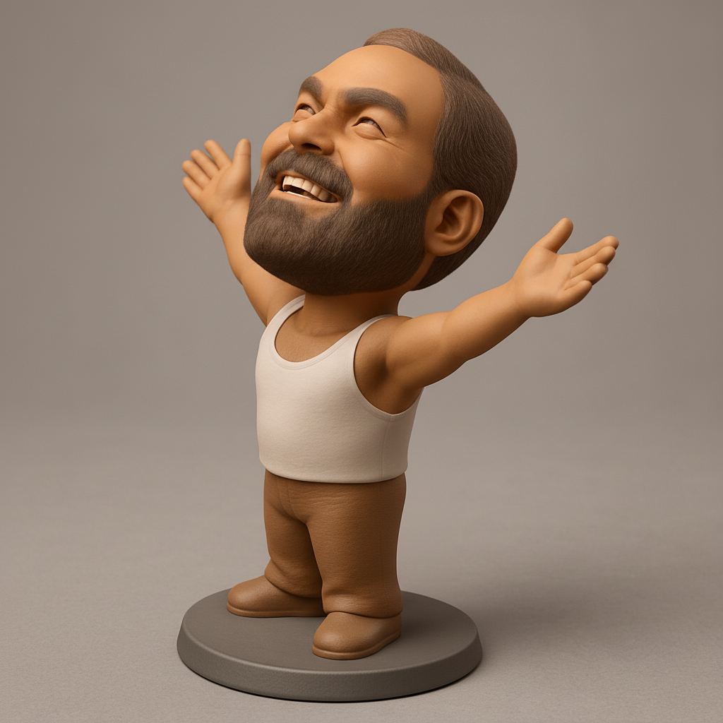 face anatomy 3d model-create 3d face model from photo_Uplifting Joy Bobblehead Figurine: Spread Positivity!