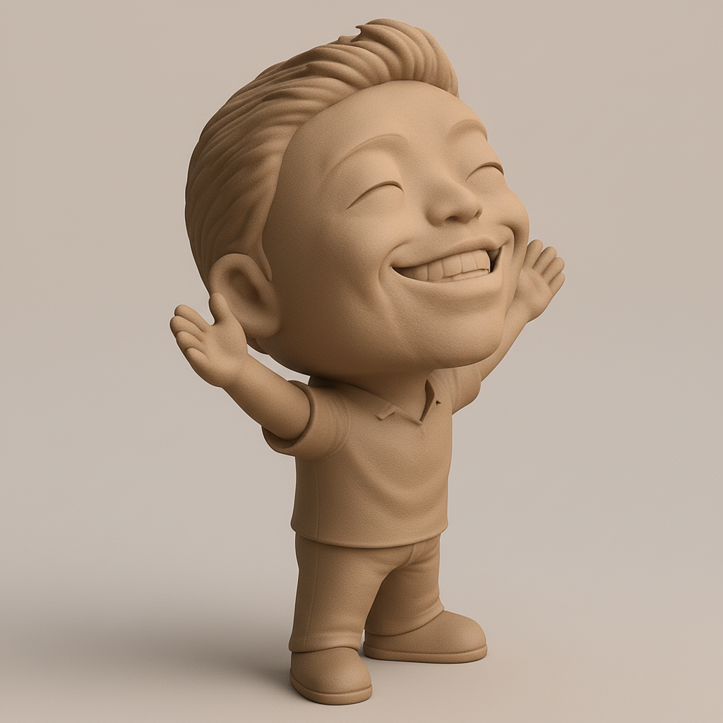 face anatomy 3d model-create 3d face model from photo_Joyful Chibi Pal - Open Arms, Open Heart!