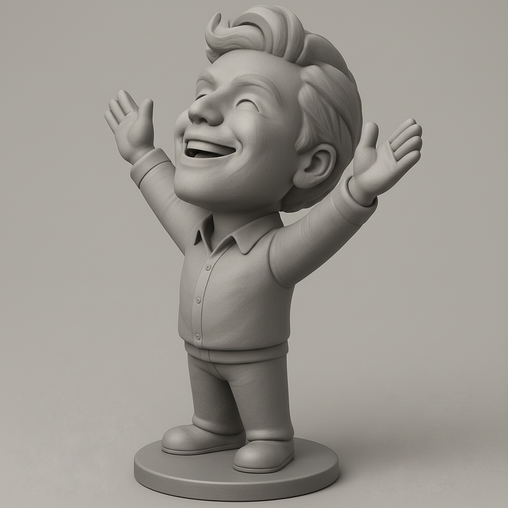 face anatomy 3d model-create 3d face model from photo_Spread Happiness: Joyful Pose Figurine
