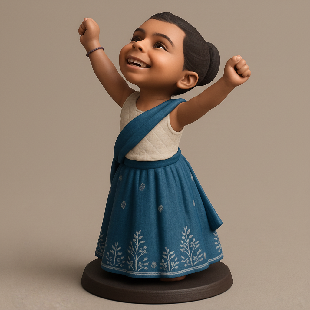 face anatomy 3d model-create 3d face model from photo_Little Champion Figurine: Celebrate Joy & Spirit