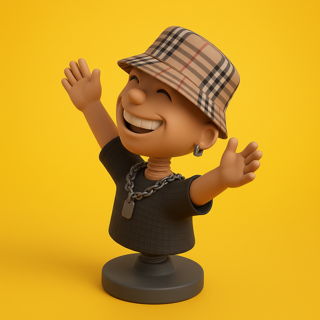 face anatomy 3d model-create 3d face model from photo_Cheerful Character Bust for Fun Display