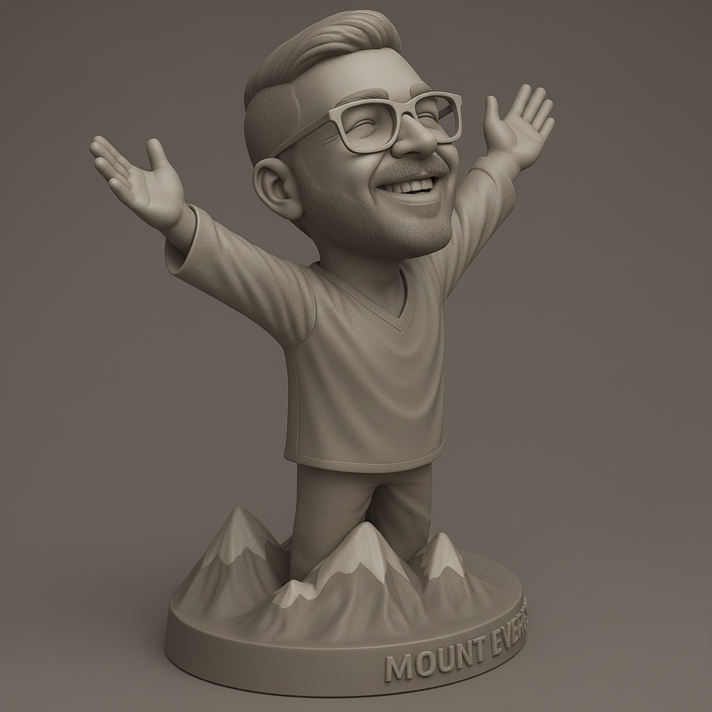 face anatomy 3d model-create 3d face model from photo_Celebrate Achievement: Mount Everest Figurine