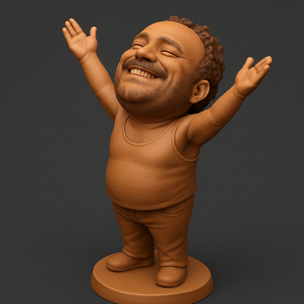 face anatomy 3d model-create 3d face model from photo_Cheerful Embrace Statue: 3D Printable Joy!