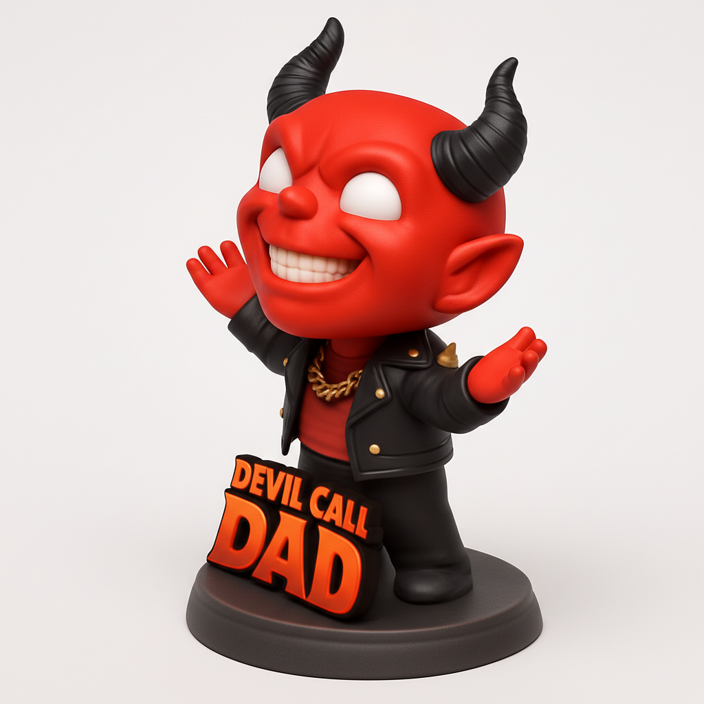 face to 3d model ai-3D portrait printing from photo_Devil : Ultimate Gift for Your Fiery Father!