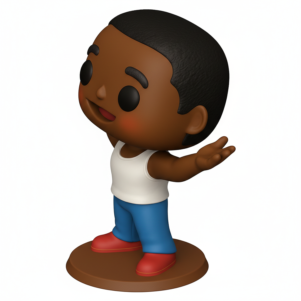 face anatomy 3d model-create 3d face model from photo_Joyful Funko-Style Boy Figure - Display or Gift!