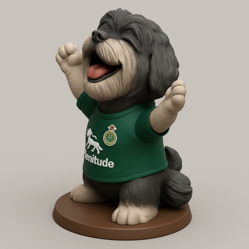 face anatomy 3d model-create 3d face model from photo_Cheering Plenitude Dog: Boost Your Desk with Joy!