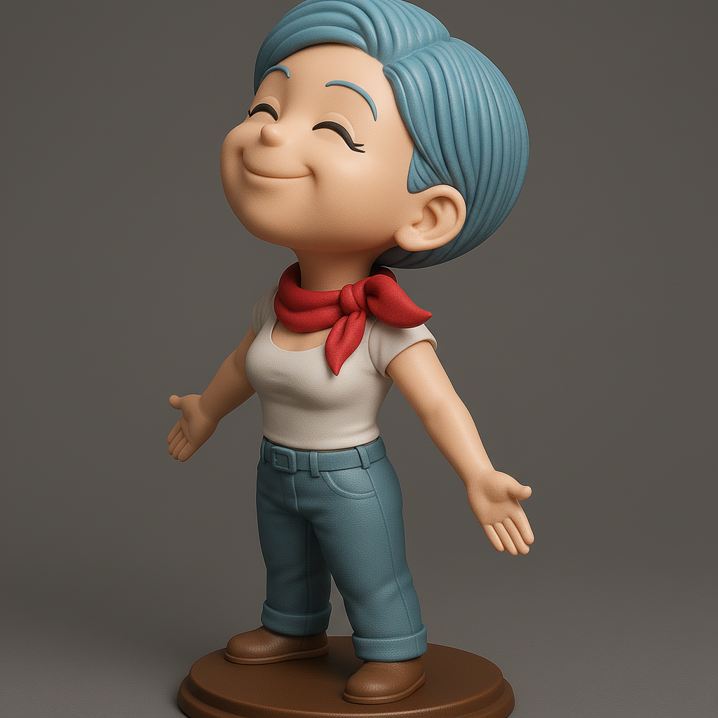 silhouette 3d printer maker-3d portrait printing_Joyful Adventurer Figurine