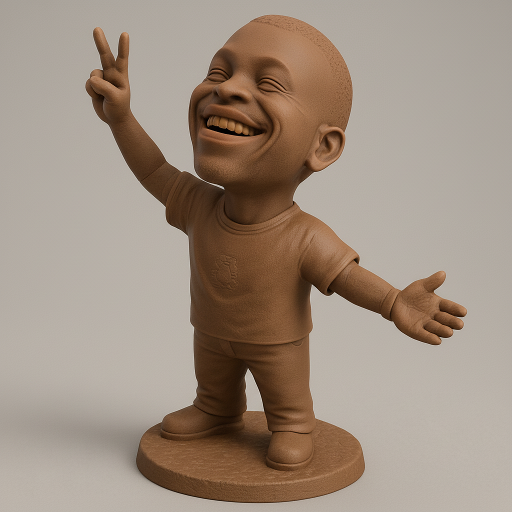 face anatomy 3d model-create 3d face model from photo_Joyful Child Figurine: Share Laughter & Peace