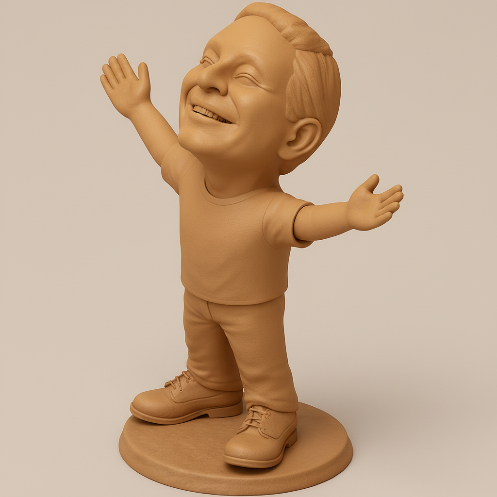 face anatomy 3d model-create 3d face model from photo_Pure Joy Embrace Statue: Happy Man Desk Decor