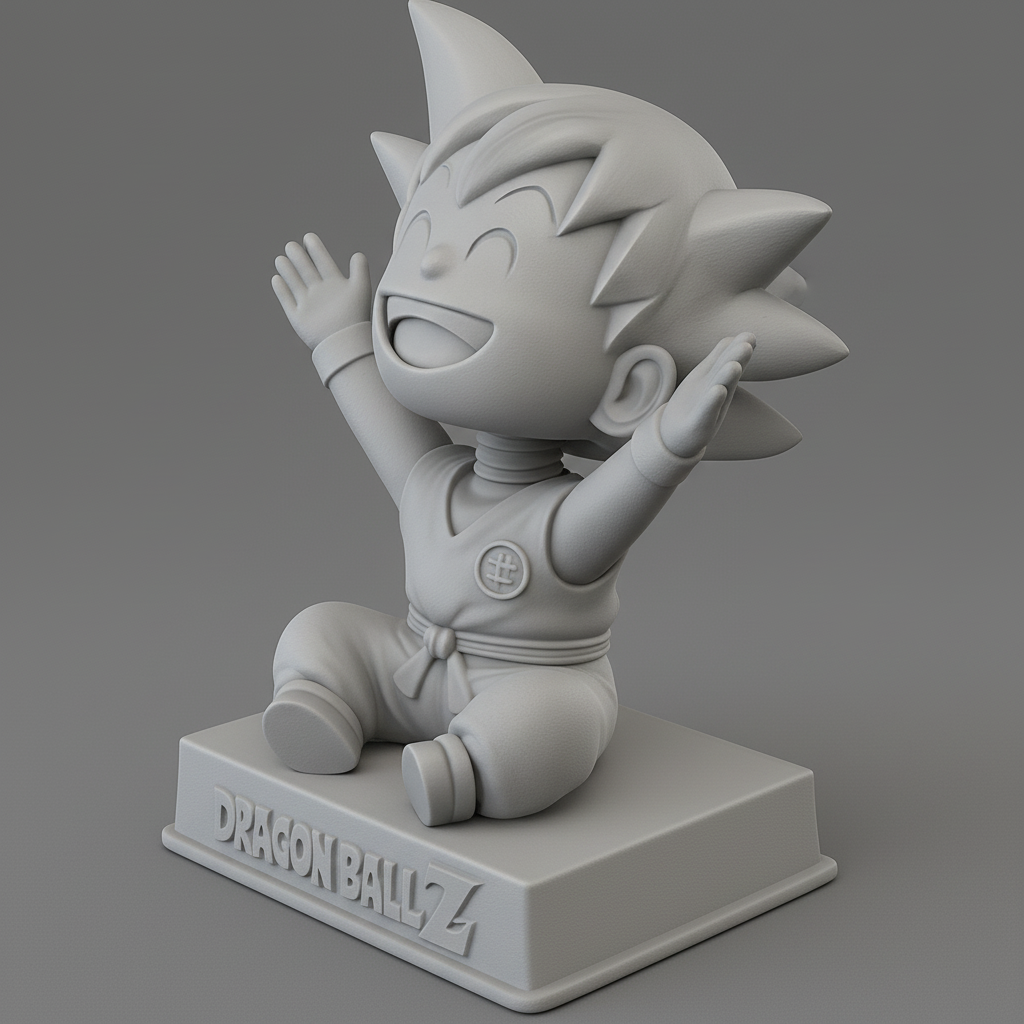 face anatomy 3d model-create 3d face model from photo_Cheerful Dragon Ball Z Character Model