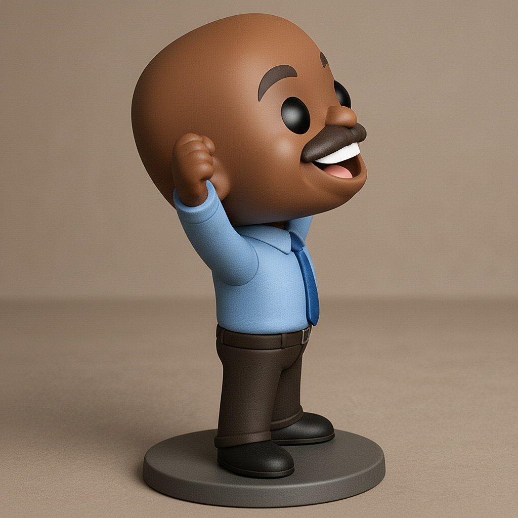 face anatomy 3d model-create 3d face model from photo_Celebrate Success: Joyful Office Hero 3D Print