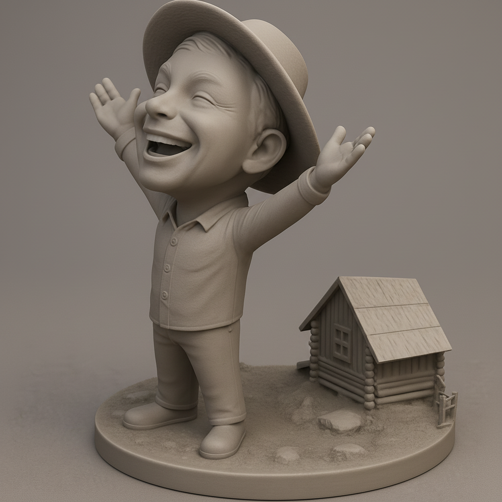 face anatomy 3d model-create 3d face model from photo_Pure Joy Homestead Figurine: Celebrate Happiness!