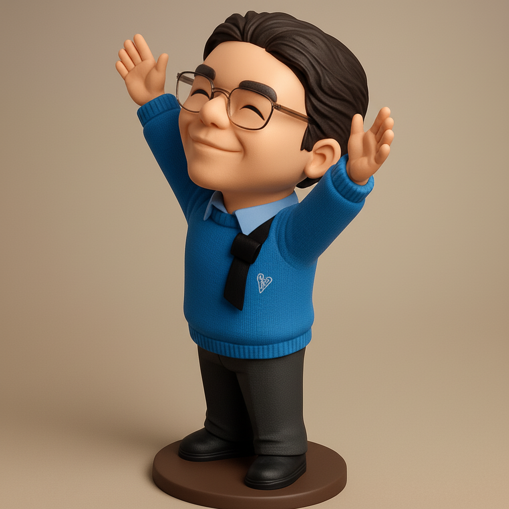 face anatomy 3d model-create 3d face model from photo_Joyful Character Figure for Printing