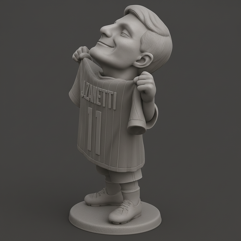 face anatomy 3d model-create 3d face model from photo_Zanetti #11 Chibi Hero - Celebrate Your Football Idol