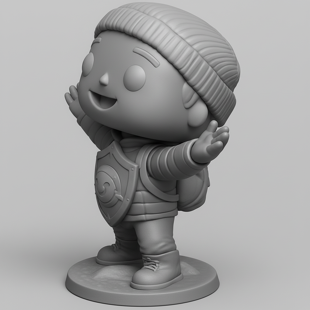 face to 3d model ai-3D portrait printing from photo_Cheerful Adventure Buddy 3D Print - Spread Joy!