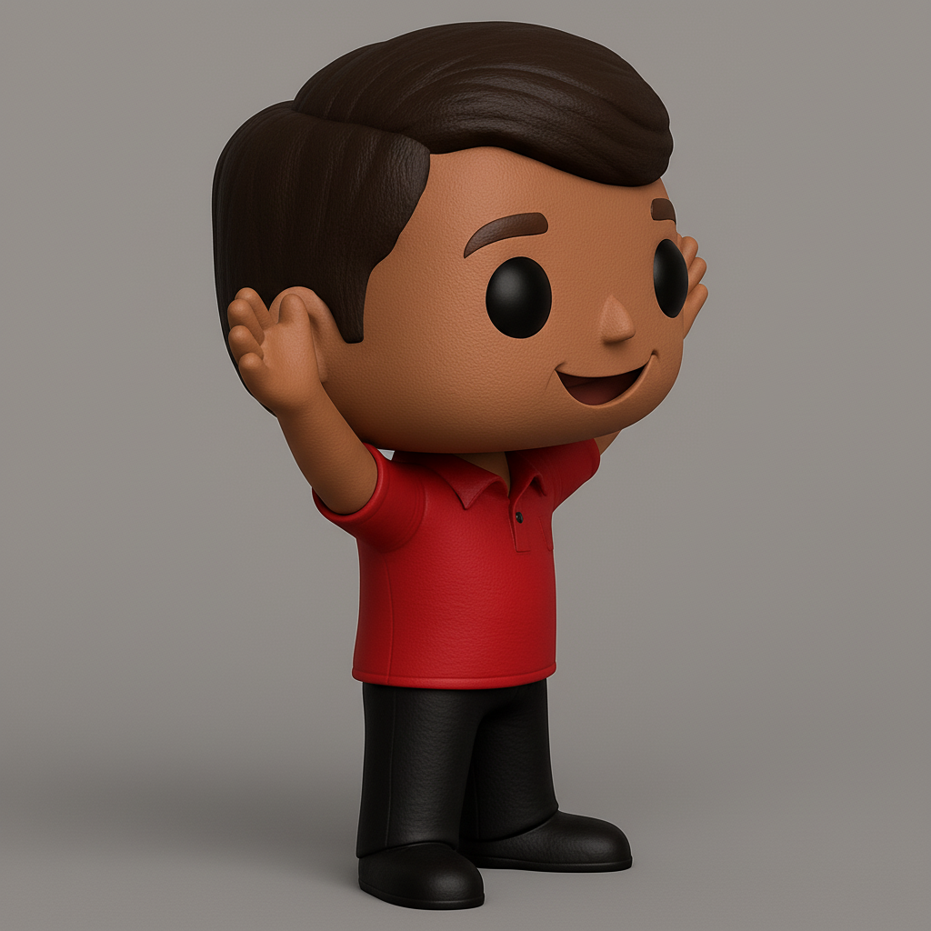 face to 3d model ai-3D portrait printing from photo_Friendly Funko Pop Style Character Figurine