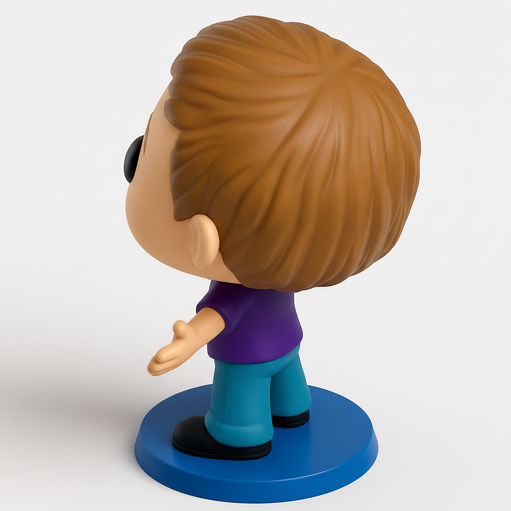 face to 3d model ai-3D portrait printing from photo_Happy Hugging Boy Funko-Style Collectible