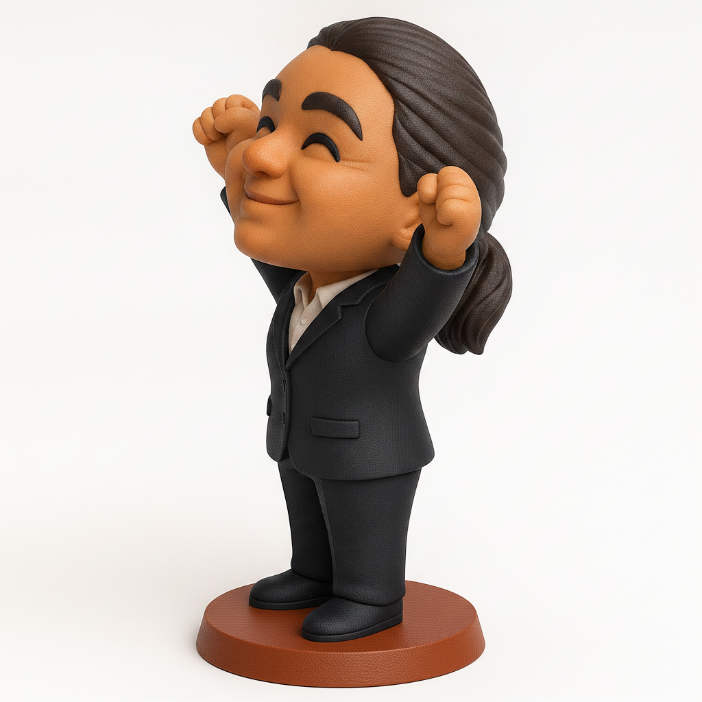 face to 3d model ai-3D portrait printing from photo_Victorious Executive Desk Buddy