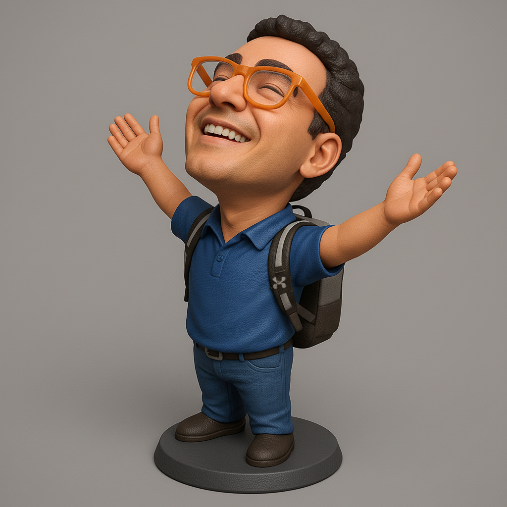 face anatomy 3d model-create 3d face model from photo_Joyful Explorer Figurine