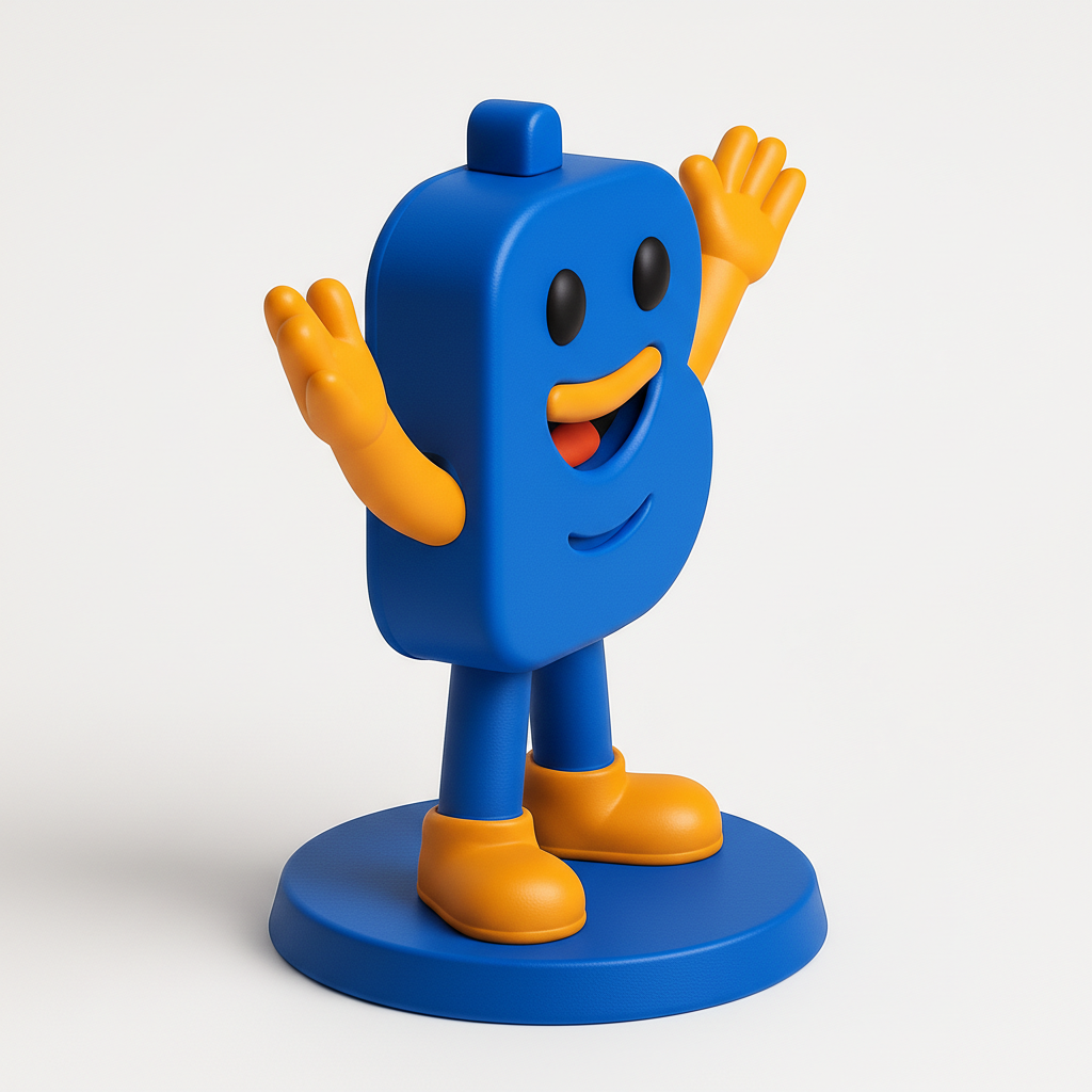 face to 3d model ai-3D portrait printing from photo_Friendly B Character Desk Buddy - Easy 3D Print!