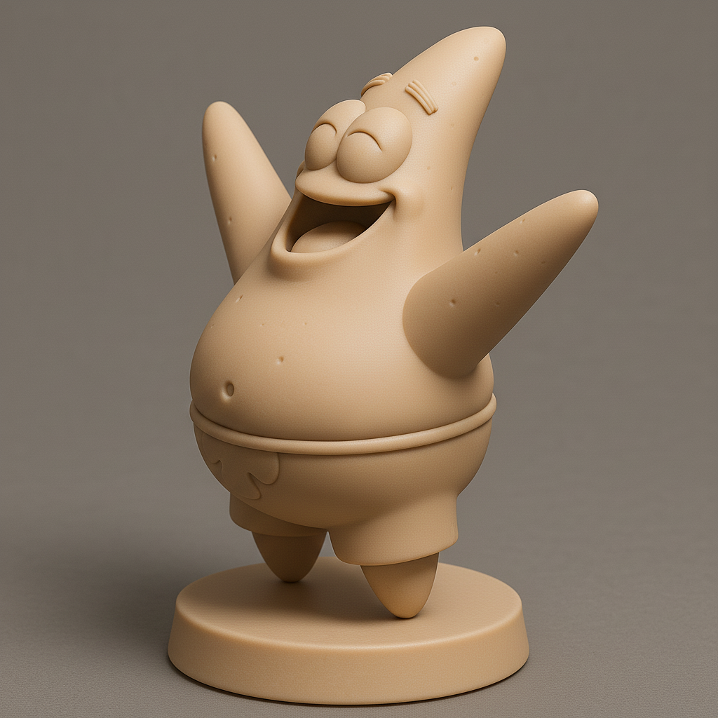 silhouette 3d printer maker-3d portrait printing_Cheerful Character Model for Fun Prints