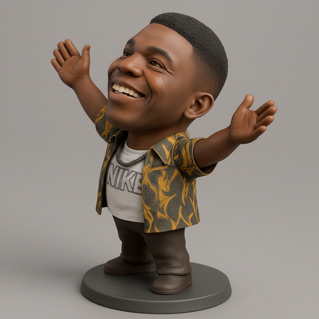 face anatomy 3d model-create 3d face model from photo_Joyful Bobblehead Figurine - Spread Positivity!