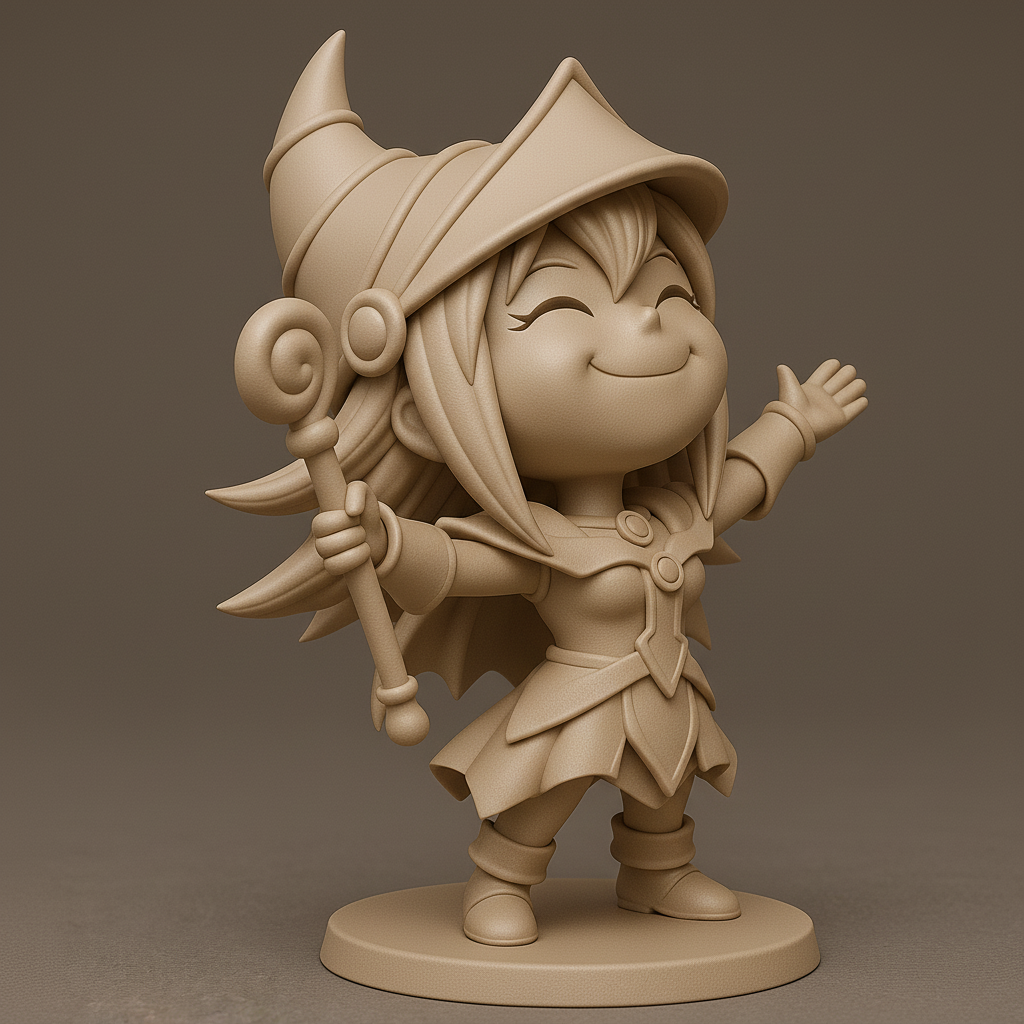 face anatomy 3d model-create 3d face model from photo_Charming Fantasy Mage Figure