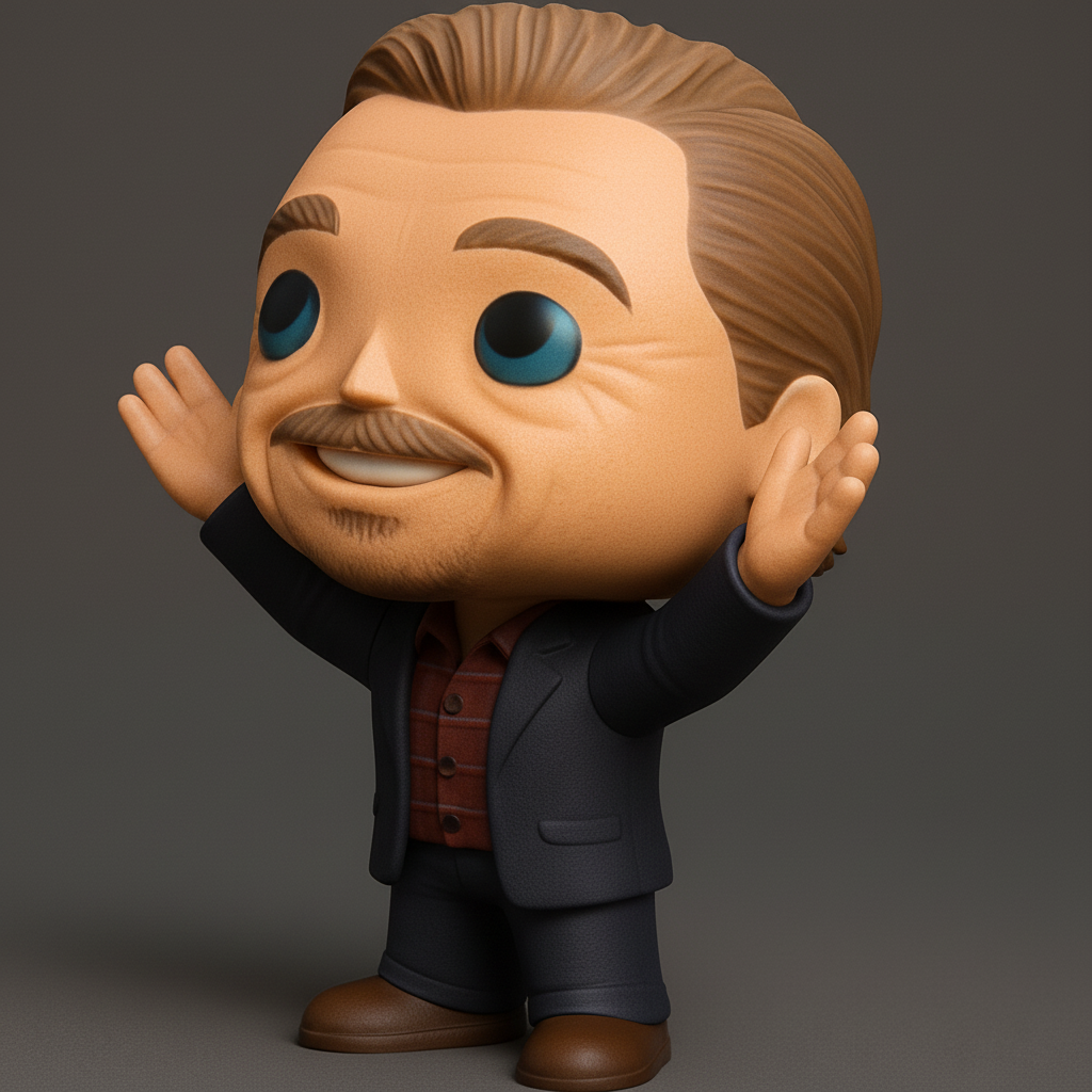 face anatomy 3d model-create 3d face model from photo_Charismatic Movie Star Figurine - Funko Style Print