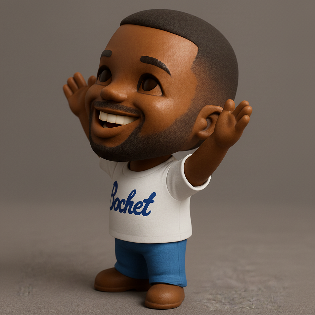 face to 3d model ai-3D portrait printing from photo_Smiling Bochet Mascot 3D Print - Spread Joy & Brand!