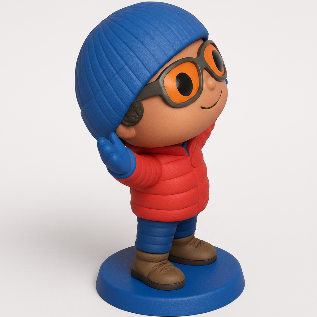 face anatomy 3d model-create 3d face model from photo_Cozy Winter Adventure Figurine - Fun & Easy 3D Print!