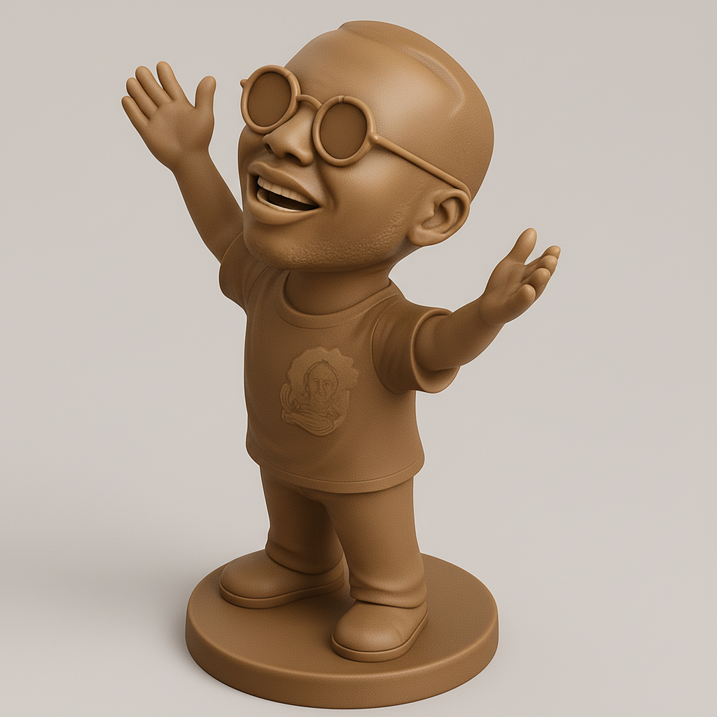 face anatomy 3d model-create 3d face model from photo_Embrace Joy: Uplifting Desk Figurine 3D Model