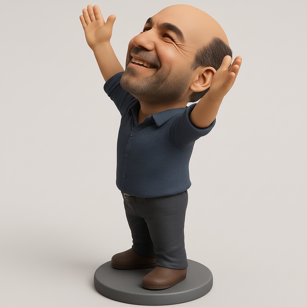 face to 3d model ai-3D portrait printing from photo_Uplifting Bobblehead: Celebrate Every Victory!