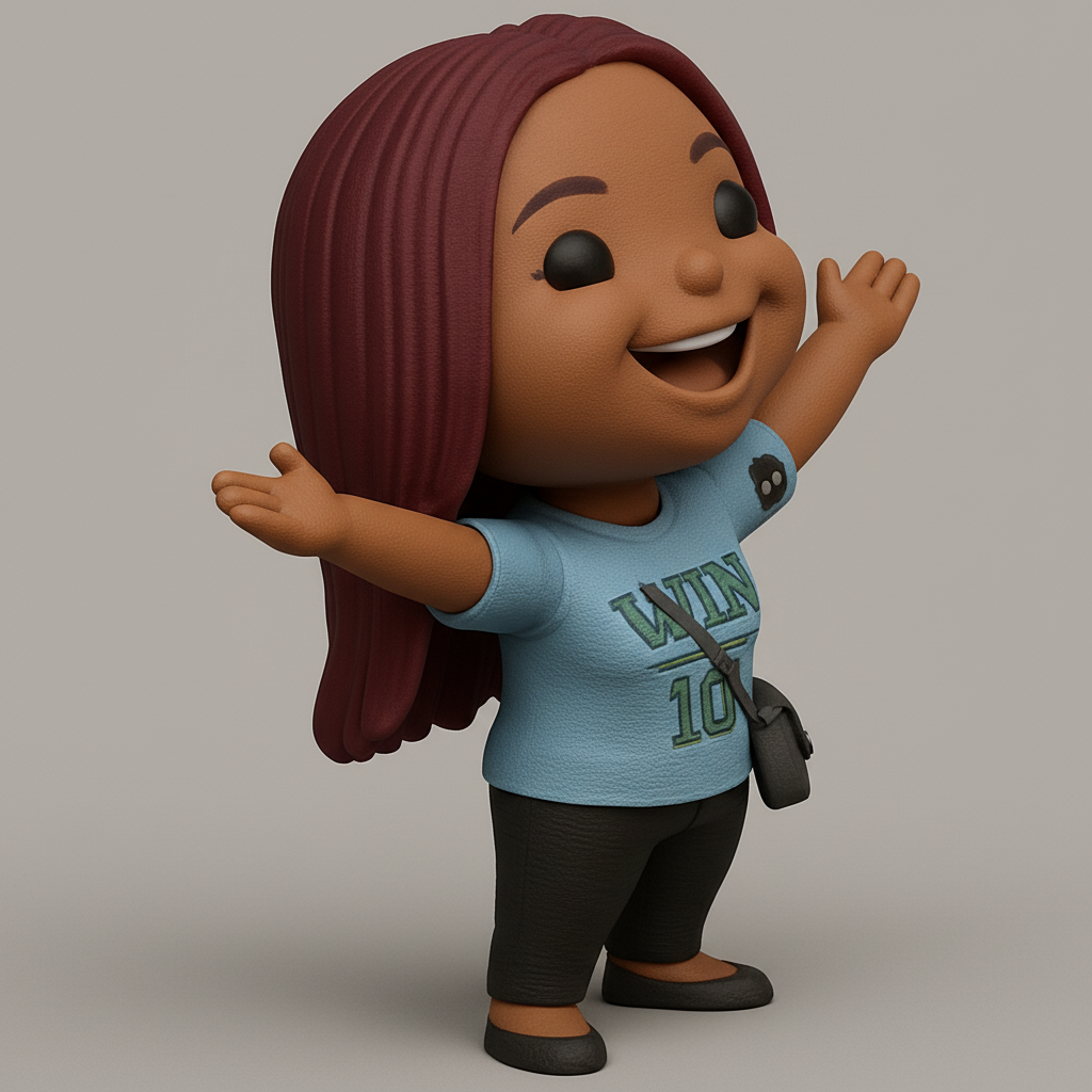 face to 3d model ai-3D portrait printing from photo_Cheerful 'Win 10' Fan Figurine - Embrace Optimism!