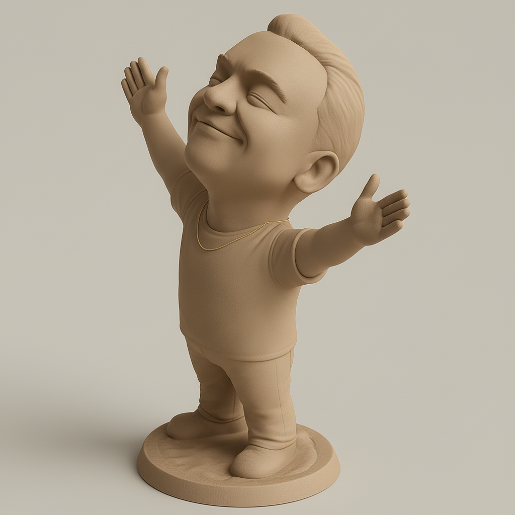 face anatomy 3d model-create 3d face model from photo_Embrace Joy Figurine: Celebrate Life's Happy Moments