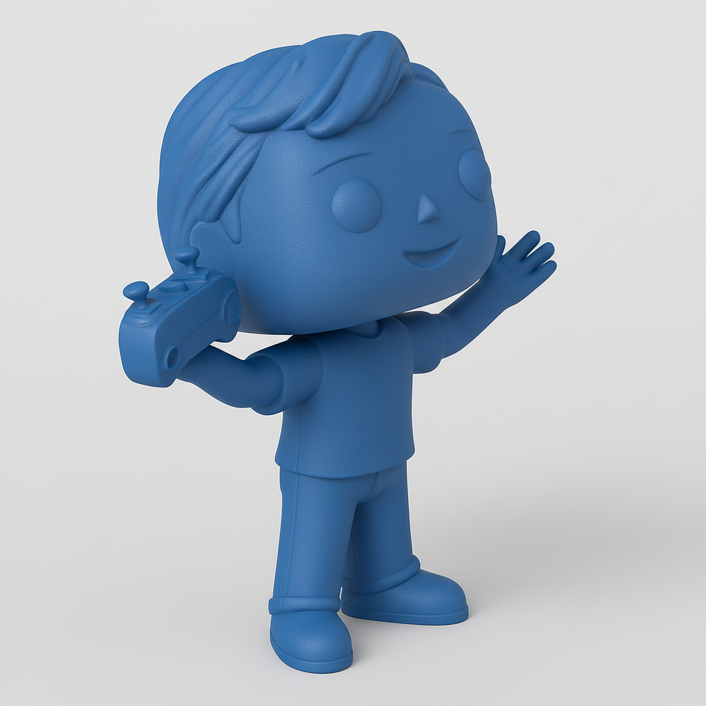 face anatomy 3d model-create 3d face model from photo_Craft Your Character: Blank Pop Figure with Controller