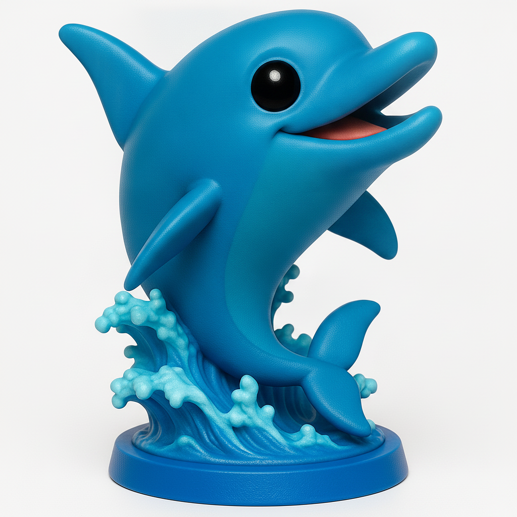 face to 3d model ai-3D portrait printing from photo_Joyful Dolphin Splash! Easy-Print Ocean Decor