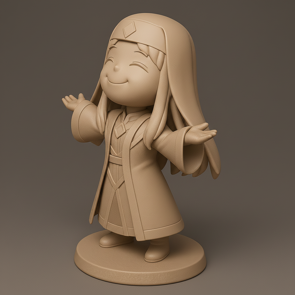 face anatomy 3d model-create 3d face model from photo_Charming Fantasy Character Statue