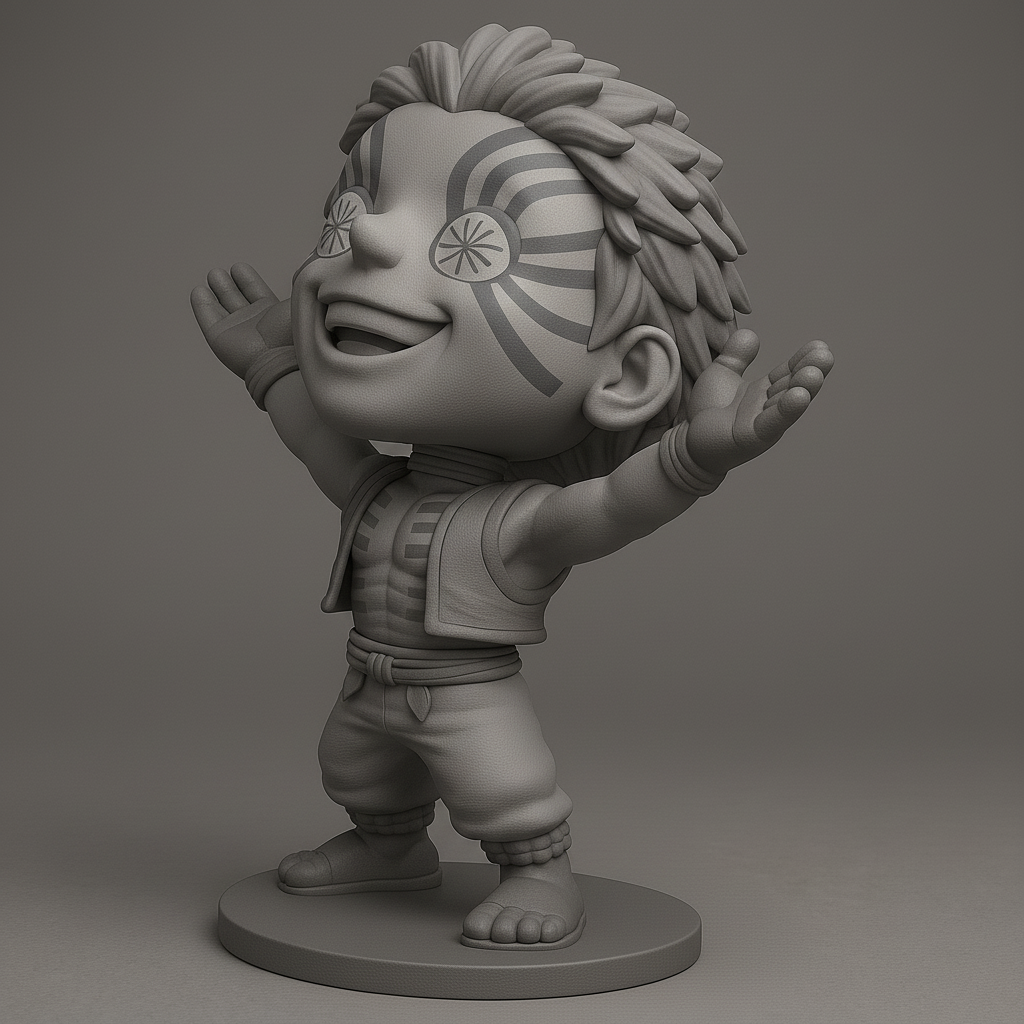 silhouette 3d printer maker-3d portrait printing_Joyful Character Figurine for 3D Printing