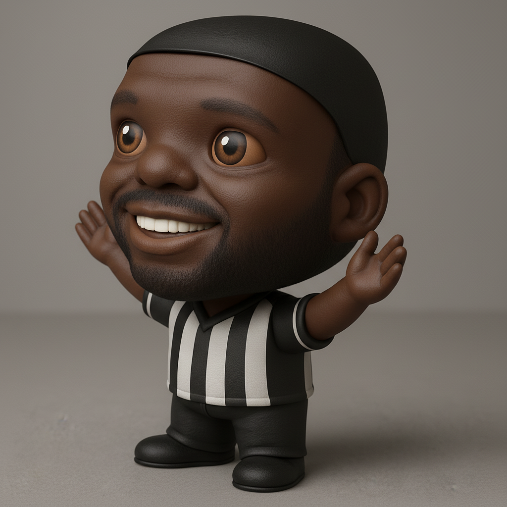 face anatomy 3d model-create 3d face model from photo_Charming Chibi Referee Figurine - Perfect Desk Buddy