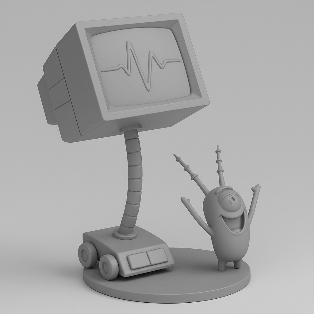 face anatomy 3d model-create 3d face model from photo_Cheerful Tech Buddy Figurine