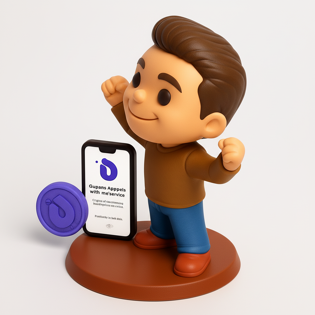 face to 3d model ai-3D portrait printing from photo_Gupan's Happy Hero: App & Coin Display Figurine