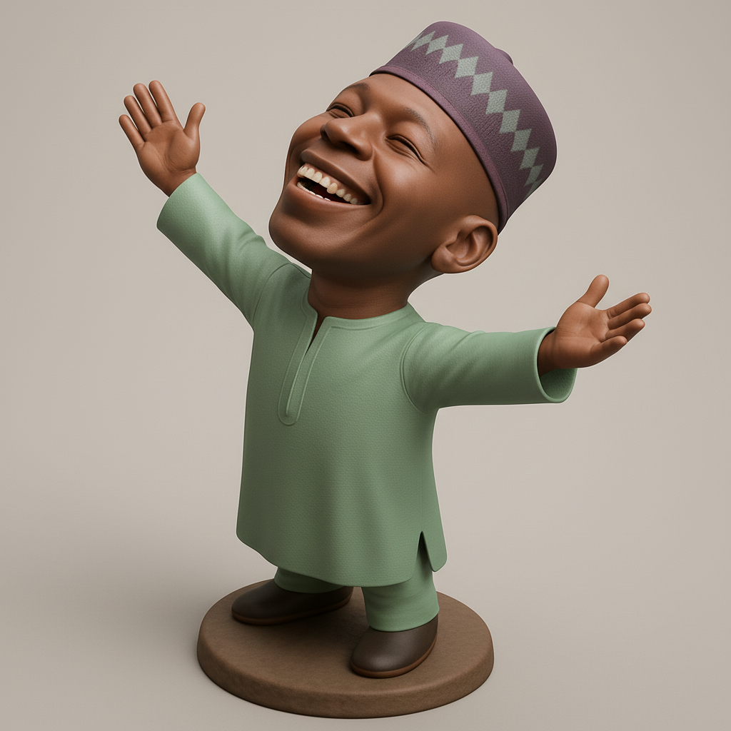 silhouette 3d printer maker-3d portrait printing_Radiant Joy Figurine: Embrace Happiness & Optimism