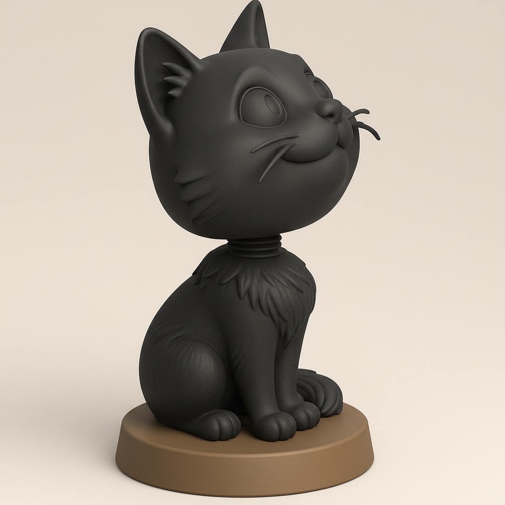 face anatomy 3d model-create 3d face model from photo_Charming Cat Figurine for Your Collection