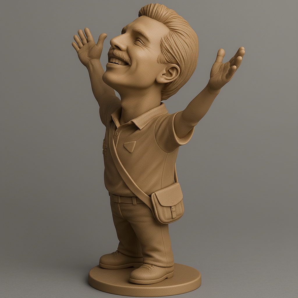 silhouette 3d printer maker-3d portrait printing_Joyful Figurine for 3D Printing Enthusiasts